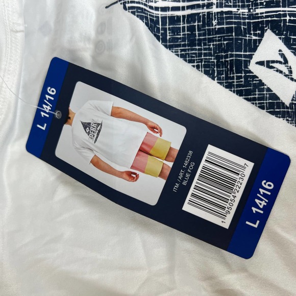 NWT Sperry Youth Swim Shirt Quick dry 30+ UPF Size L (14/16) - Picture 3 of 4